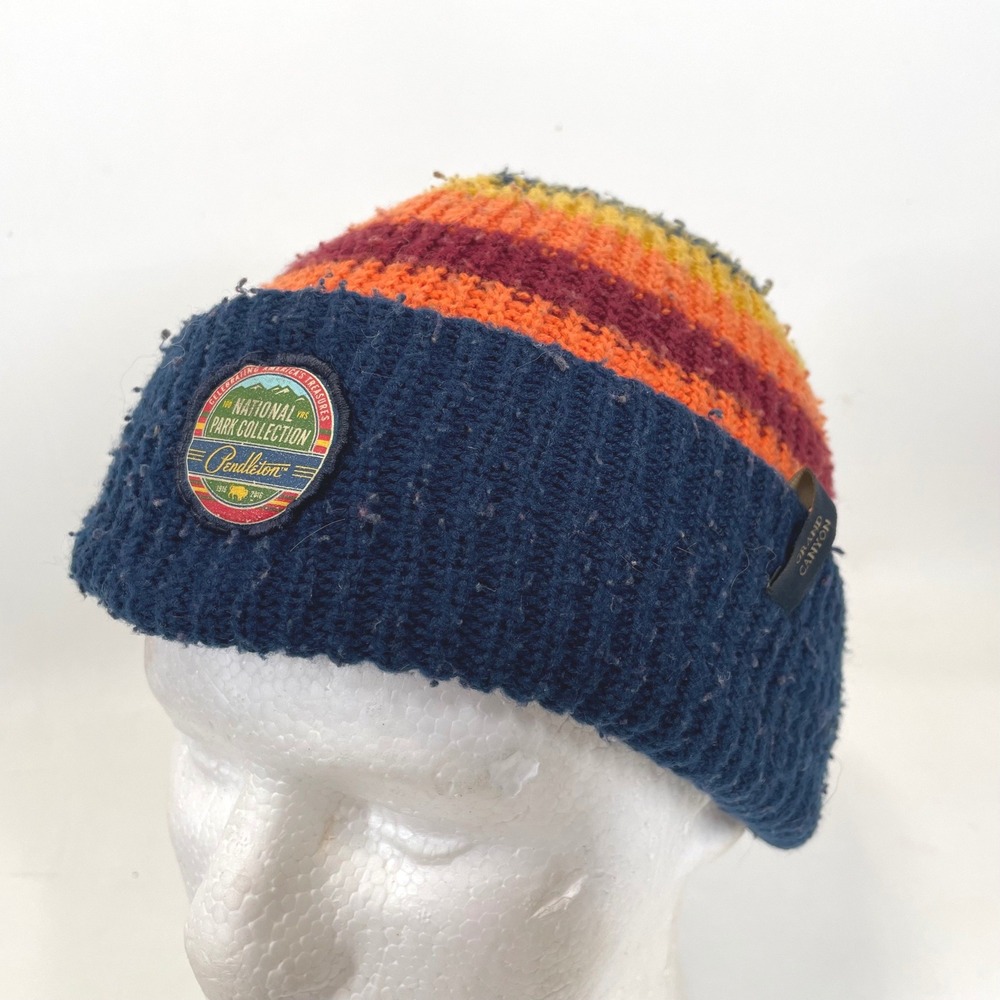 Pendleton National Park Collection Grand Canyon Beanie Navy Striped Knit Hat